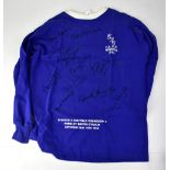 EVERTON FA CUP WINNERS 1966; a football shirt bearing several signatures.