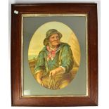 A pair of coloured prints, portraits of fishermen,