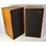 WHARFDALE; a pair of mahogany cased 'Linton 2' speakers, each 48 x 25 x 24cm (2).