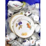 ROYAL WORCESTER; a quantity of tea and dinner ware, white ground with silver rim,