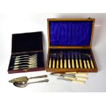A quantity of silver plated cutlery and flatware,