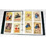 POSTCARD ALBUM; an album of vintage colour postcards, mostly comical and humorous,