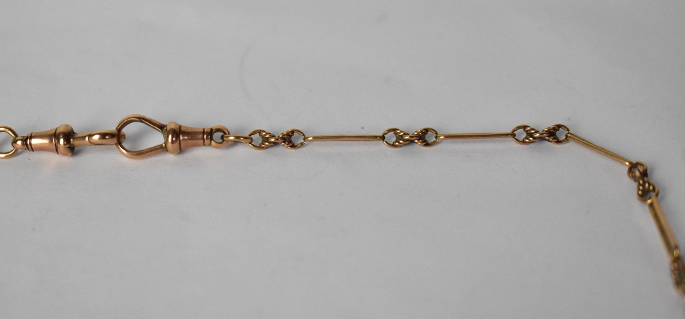 A 9ct rose gold paperclip-style chain with lobster claw clasp, approx 8.8g (af). - Image 2 of 2