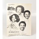 GLADYS KNIGHT & THE PIPS; a promotional souvenir programme bearing the stars' signatures.