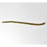 A 9ct gold Italian interlinked bracelet with lobster claw clasp, length approx 19cm, approx 10.1g.