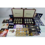 A large collection of predominantly £5 cupronickel collectors' and commemorative coins,