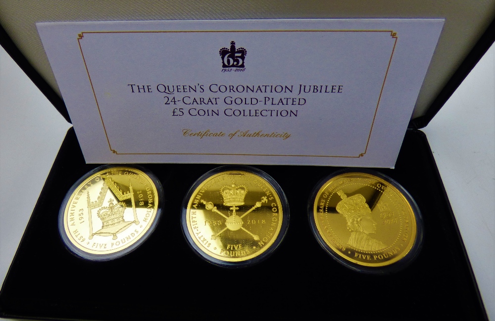 Various gold plated coin sets and loose examples to include sixteen gold plated US Presidential - Image 2 of 5
