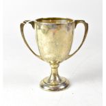 An Edward VII hallmarked silver trophy, maker's mark rubbed, Sheffield 1904, approx 5ozt.