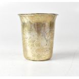A silver wedding drinking vessel, engraved 'A gift of love to the Reverend Rosenthal',