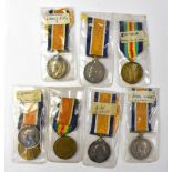 Two pairs of WWII medals comprising British War Medals and Victory Medals,