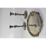 A Victorian hallmarked silver circular salver with scroll and shell rim, possibly William Sumners,