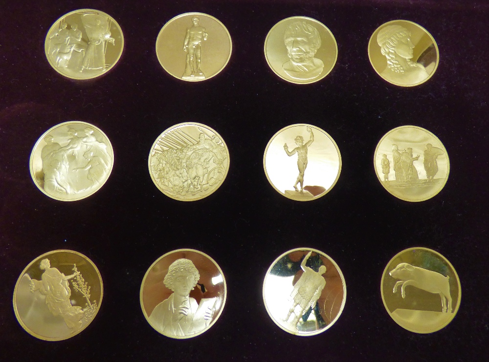 Various gold plated coin sets and loose examples to include sixteen gold plated US Presidential - Image 4 of 5