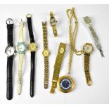 Nine various wristwatches, to include Accurist, Rotary, Montine, Swissam and Kangol examples,