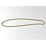 A 9ct gold rope twist necklace, length approx 45cm, approx 12.1g.