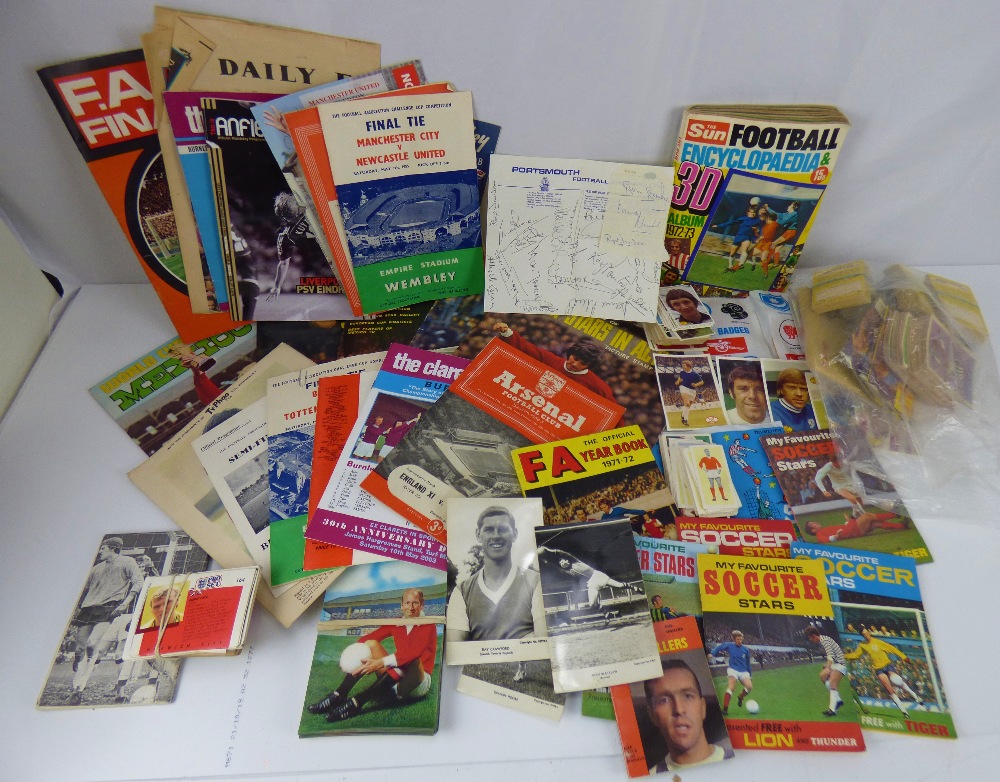 A good quantity of football related items, to include football programmes,