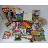 A good quantity of football related items, to include football programmes,
