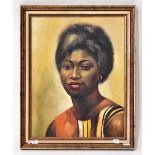 BERNARD WILLEMS (1922-2020); oil on board, portrait study of a young woman, signed and dated '66,