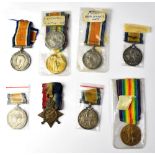 A set of WWI medals comprising the British War Medal and Great War Medal,