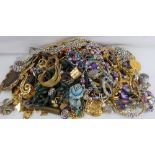 A quantity of modern, vintage and possibly antique costume jewellery, to include watches, bracelets,