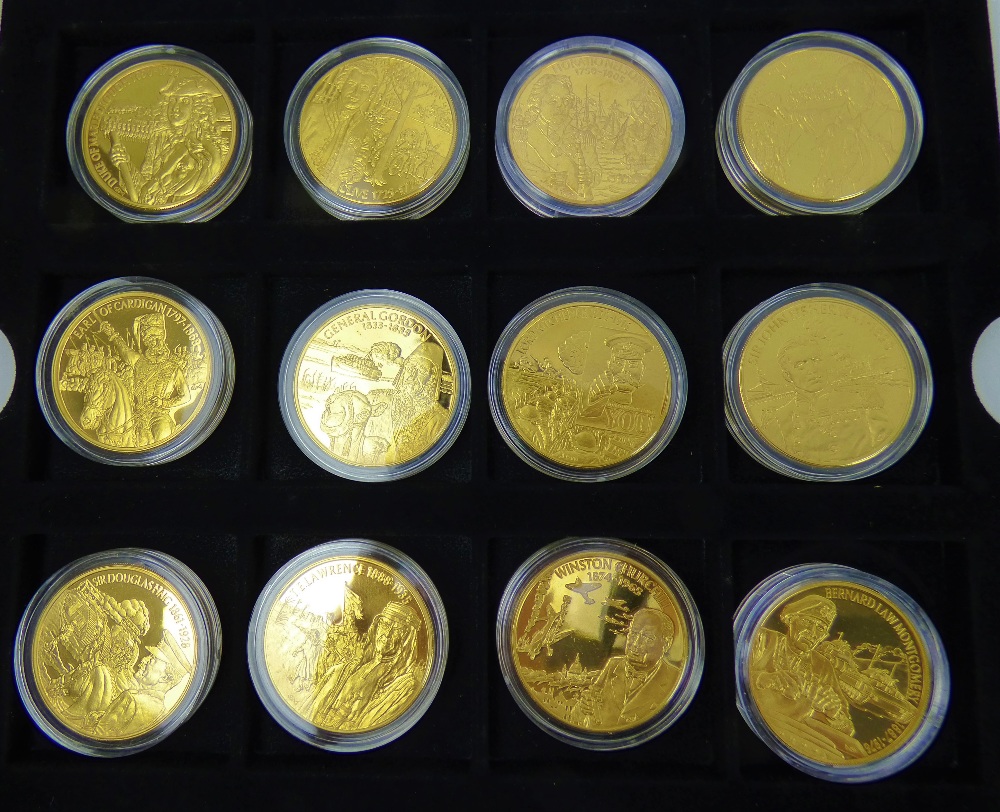 WESTMINSTER MINT; a gold plated coin set from 'The Great British Military Leaders Coin Collection', - Image 3 of 3