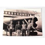 LED ZEPPELIN; a black and white postcard bearing signatures, and two others (3).