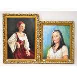 BERNARD WILLEMS (1922-2020); two oils on canvas, studies of females, both signed,