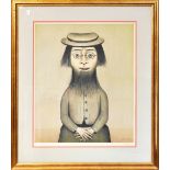 LAURENCE STEPHEN LOWRY RBA RA (1887-1976); a signed limited edition print 'Woman with a Beard',