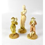 ROYAL WORCESTER; a blush ivory figure 'Joy', modelled as a semi-nude female,