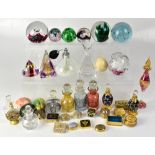 A quantity of glassware, to include paperweights, perfume bottles, boxed Edinburgh Crystal tumblers,