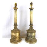 ELKINGTON & CO; a large and impressive near pair of lamp bases,