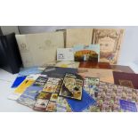 A large collection of stamps and first day covers to include a large album of Royal Wedding Charles