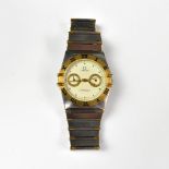 OMEGA; a unisex Constellation stainless steel and 18ct yellow gold wristwatch,