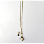 A 9ct gold dainty chain, length approx 46cm,