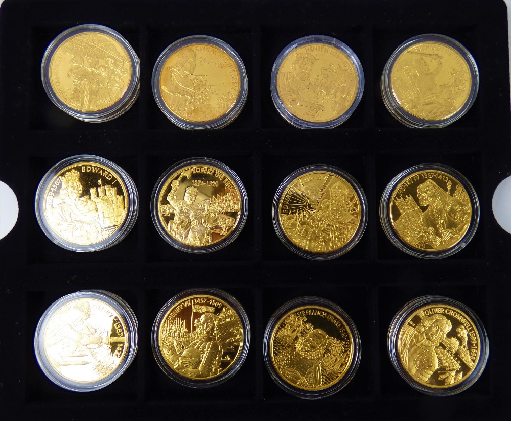 WESTMINSTER MINT; a gold plated coin set from 'The Great British Military Leaders Coin Collection', - Image 2 of 3