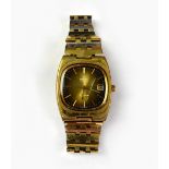 OMEGA; a 1970s gentlemen's gold plated Genève automatic wristwatch,