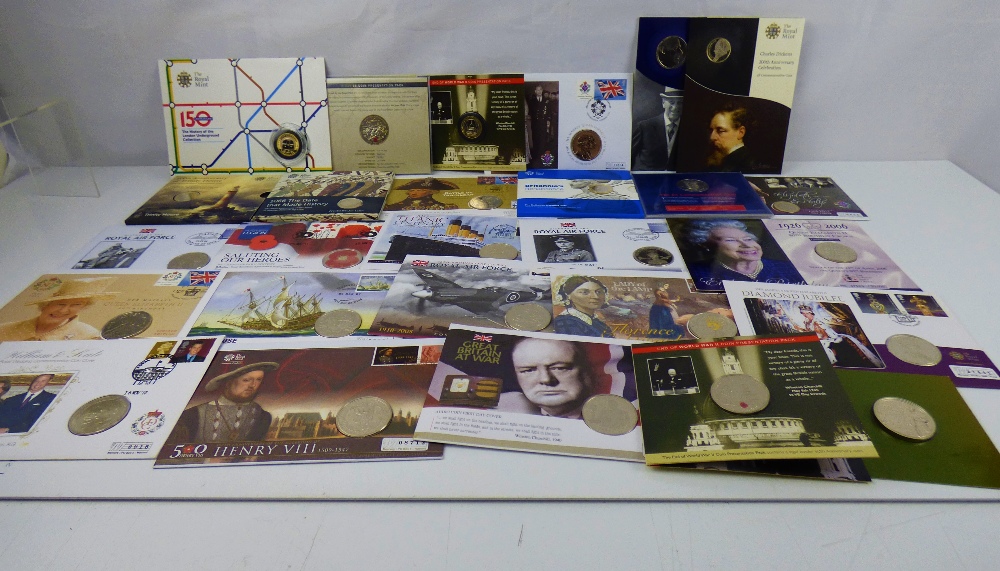 A large collection of various coin covers and collectors' packs, the majority Royal Mint examples,