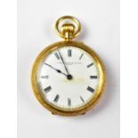 Z BARRACLOUGH & SONS, LEEDS; an 18ct old cased small open face crown wind pocket watch,