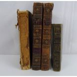 Four antiquarian books comprising 'The Life and Adventures of Robinson Crusoe', published by Derby,