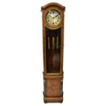 An early 20th century French-inspired burr walnut longcase clock,