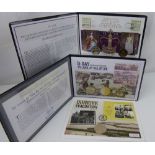 WESTMINSTER MINT; three £5 coin covers comprising 'D-Day Operation Overlord: By Land, By Sea,
