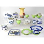 A mixed lot of ceramics to include blue and white china, Poole Pottery, Hornsea,