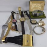 Various ladies' and gentlemen's wristwatches and fob watches, etc,