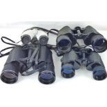 Four pairs of binoculars comprising Super Zenith Triple Tested 10x50 field binoculars,