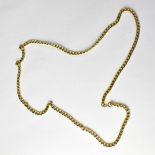 A 9ct gold necklace with hoop fastener, length 60cm, approx 9g.