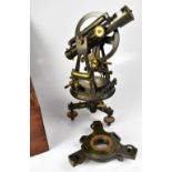 TROUGHTON & SIMS LTD; a brass theodolite, number 2168,