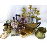 A large quantity of silver plated items, to include tea sets, part tea sets, cruet sets,