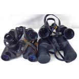 Four pairs of binoculars comprising two 8x40 examples, an 8x30 example and one other,
