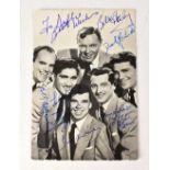 BILL HALEY; a black and white postcard of the Bill Haley Ensemble,