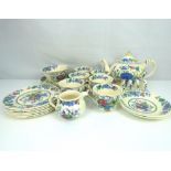 MASON'S; a twenty-two piece tea set comprising six tea cups, saucers, side plates,