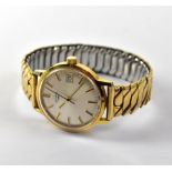 ROTARY; a gentlemen's vintage gold plated crown wind wristwatch,